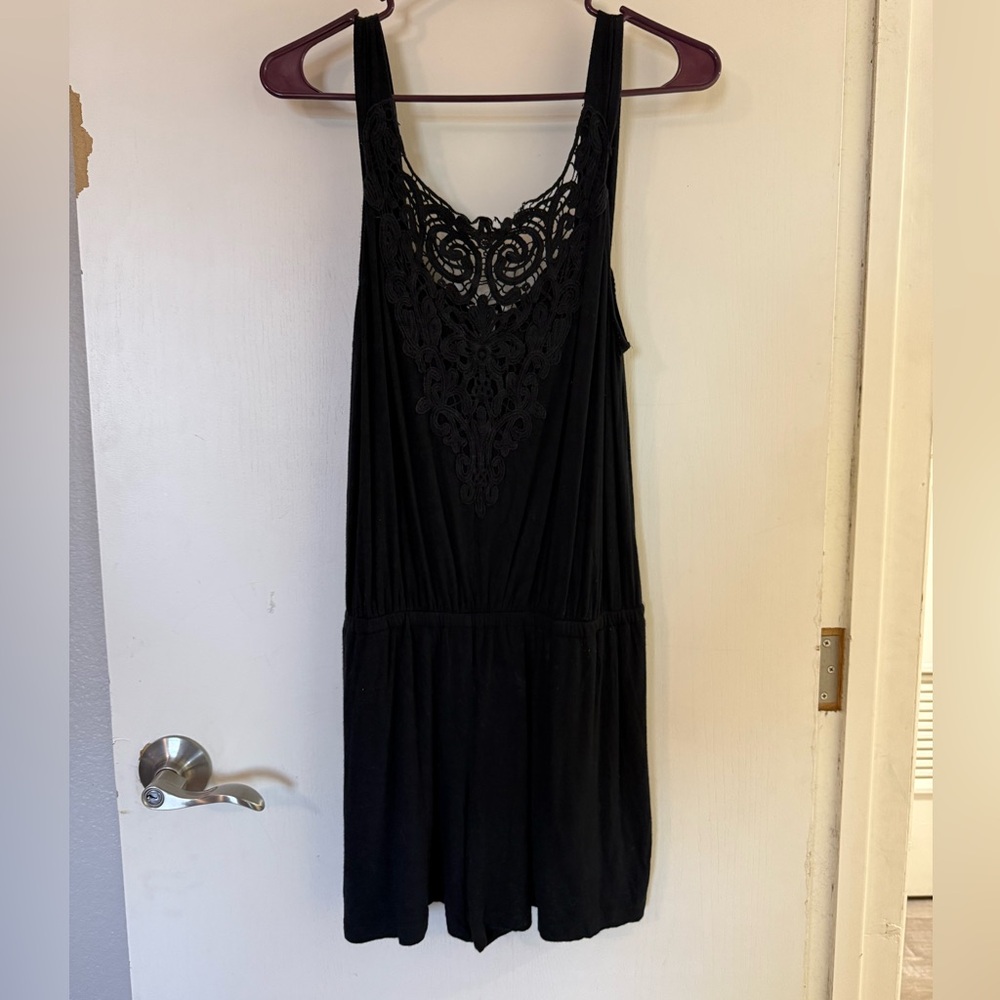 Soma Black Lace Sleeveless Romper